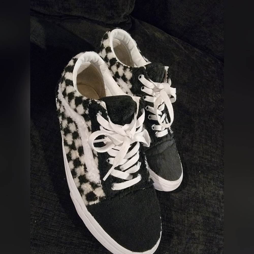 Vans Old Skool Sherpa Checker Skate Shoes